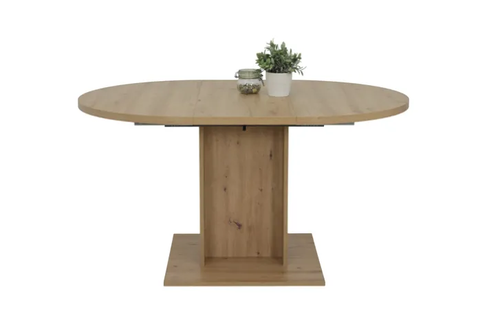 Esstisch RONDA 104 (144) x 104 cm Artisan-Eiche-Dekor braun