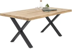 Esstisch SIGA X-I 180 x 100 cm schwarz /Eiche geölt