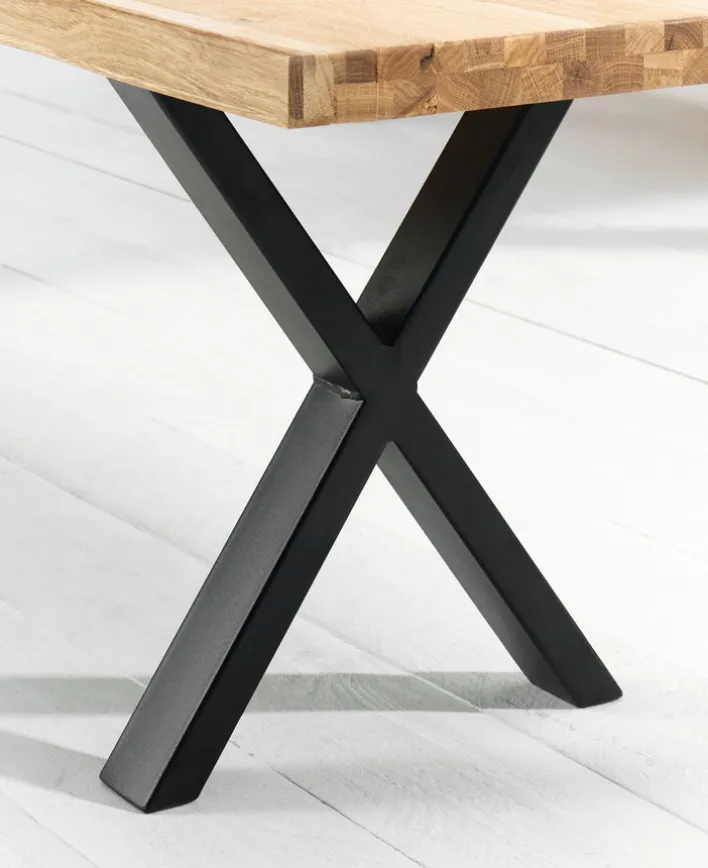 Esstisch SIGA X-I 180 x 100 cm schwarz /Eiche geölt