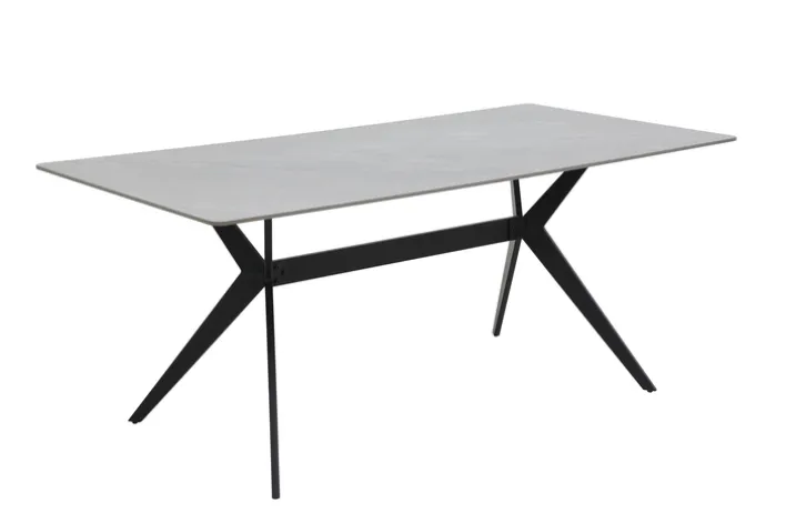 Esstisch STEVEN 90 x 180 x 76 cm Grau