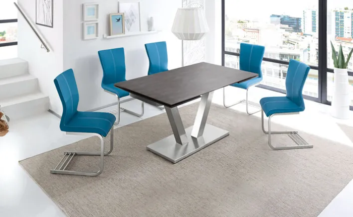 Esstisch TABLET 160-250 x 100 cm Keramik anthrazit