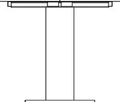 Esstisch TAPAS Ø 90-130 x 90 cm braun/weiß