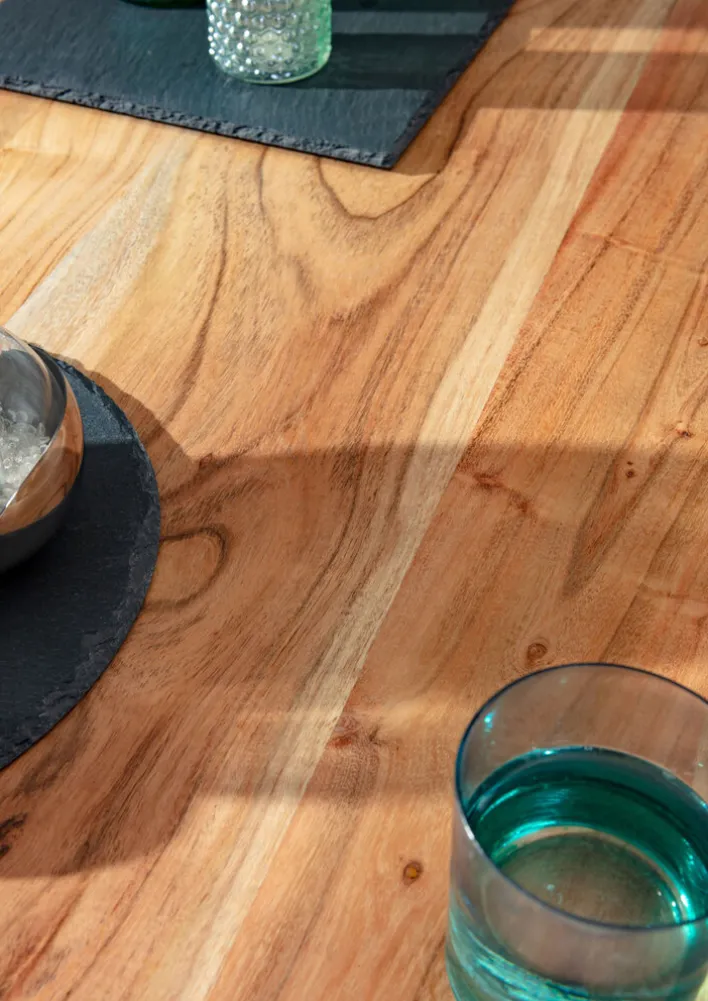 Esstisch TAREK 175 x 90 cm Akazie massiv natur