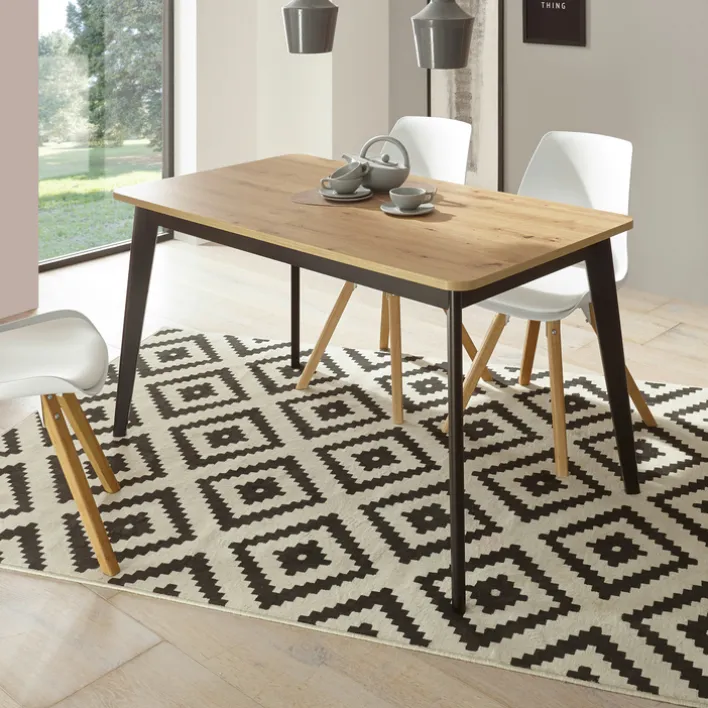 Esstisch TORGE Eiche Artisan/ Schwarz