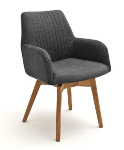 Esszimmerstuhl BRENTWOOD Wildeiche massiv/anthrazit