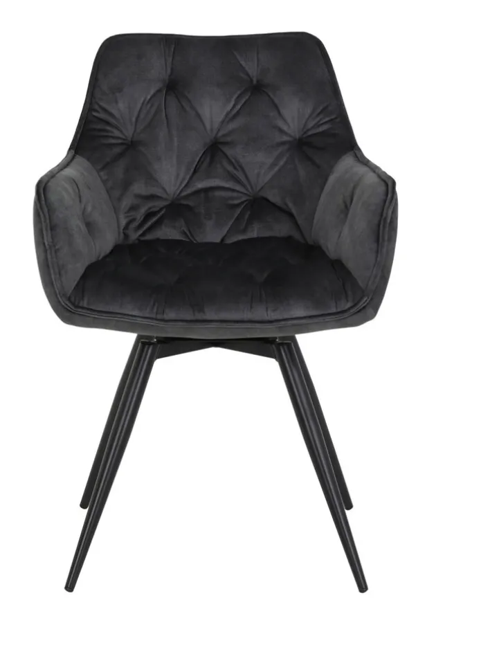 Esszimmerstuhl FLORENTINA 2er Set anthrazit