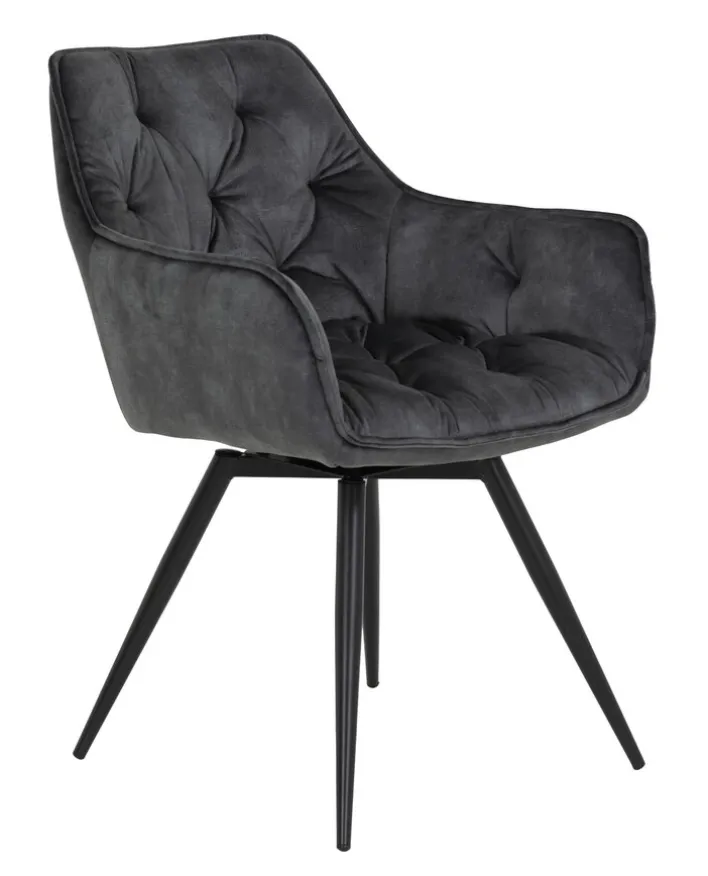 Esszimmerstuhl FLORENTINA 2er Set anthrazit