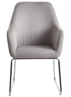 Esszimmerstuhl grau/ silberfarbig