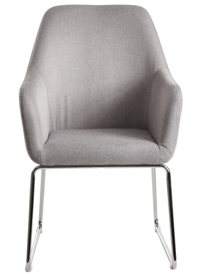 Esszimmerstuhl grau/ silberfarbig