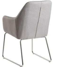 Esszimmerstuhl grau/ silberfarbig