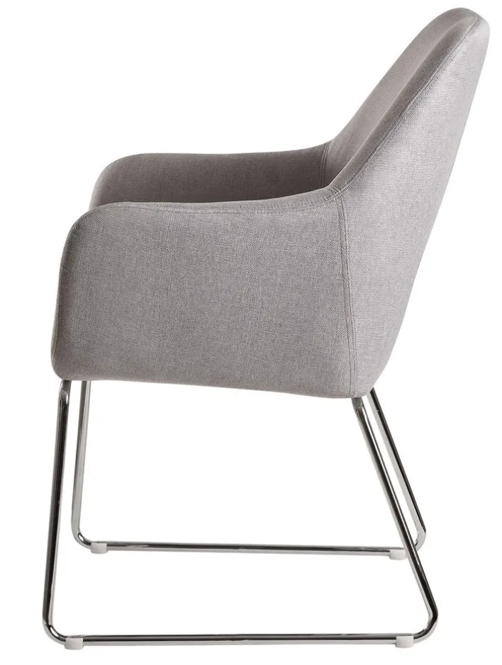 Esszimmerstuhl grau/ silberfarbig