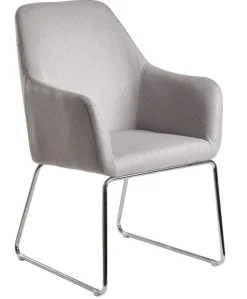 Esszimmerstuhl grau/ silberfarbig