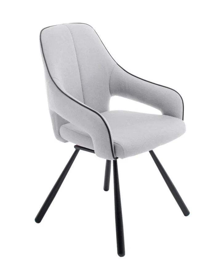 Esszimmerstuhl ISABELLA AL 2er Set hellgrau