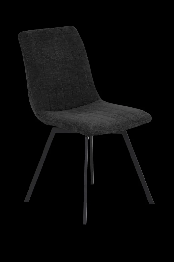 Esszimmerstuhl MARION 2er Set Stoffbezug Teddyoptik anthrazit