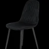 Esszimmerstuhl MIRA Bezug Samtvelour schwarz