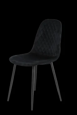 Esszimmerstuhl MIRA Bezug Samtvelour schwarz