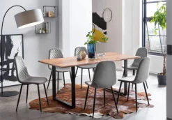 Esszimmerstuhl MIRA 2er Set grau