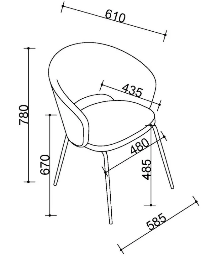 Esszimmerstuhl VINCENT orange