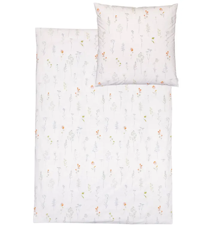 ESTELLA NATÜRLICH Baumwoll-Bettwäsche MARIBO 135 x 200 cm weiß