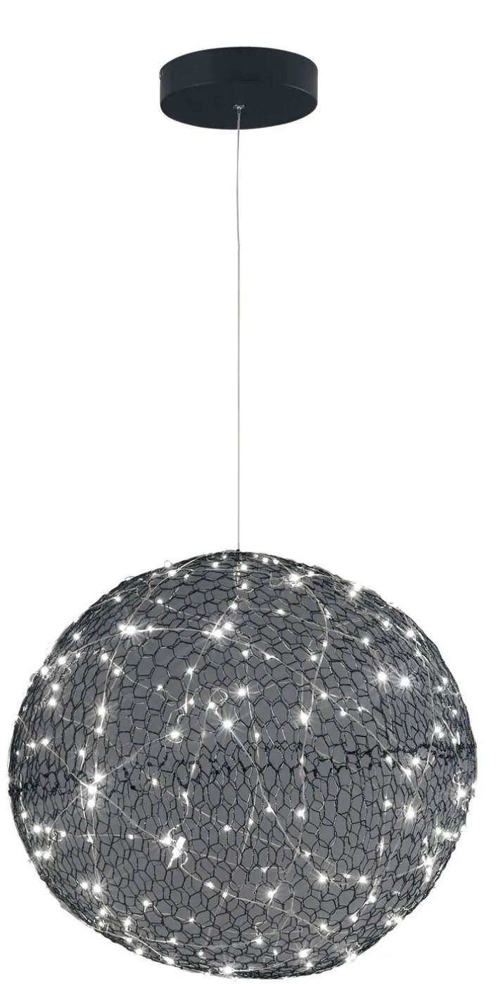 FABAS LUCE LED Pendelleuchte SUMTER 50 cm schwarz