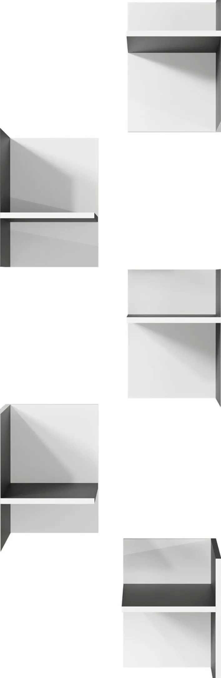 Facheinsätze PASADENA 5-teilig Anthrazit/ Weiß