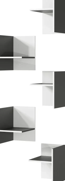 Facheinsätze PASADENA 5-teilig Anthrazit/ Weiß