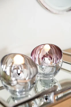 Fink Teelichthalter CANDY 11 cm silberfarbig