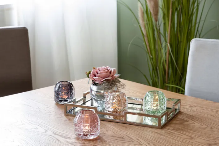 Fink Teelichthalter GLOSSY 9 cm grün