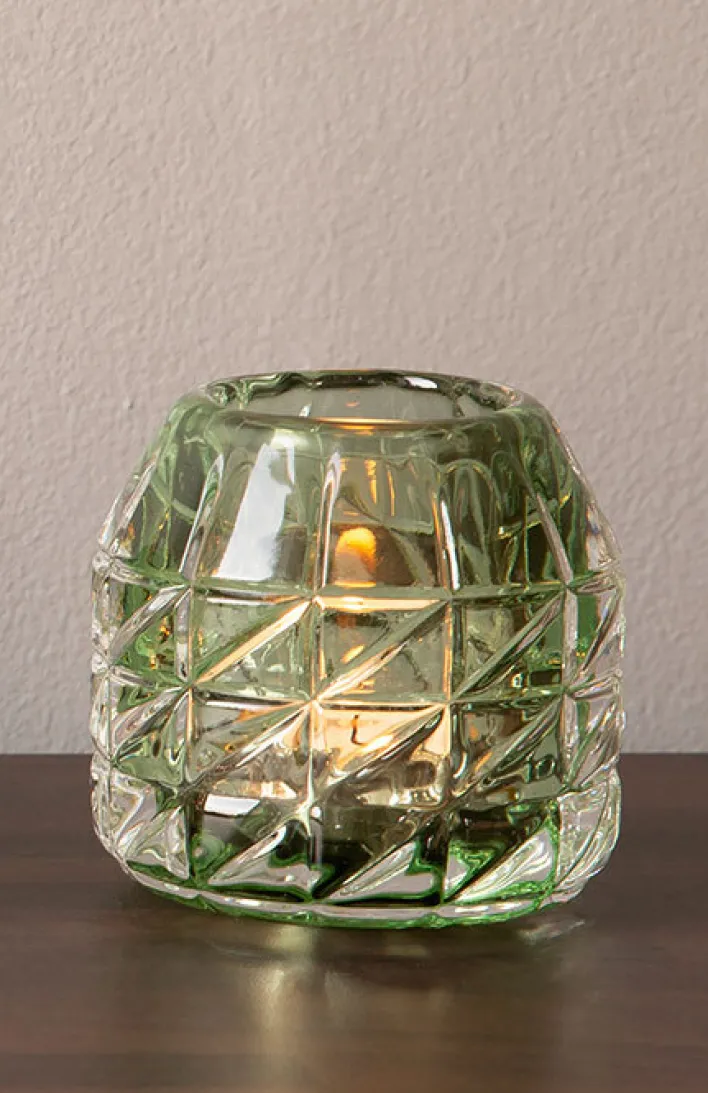 Fink Teelichthalter GLOSSY 9 cm grün