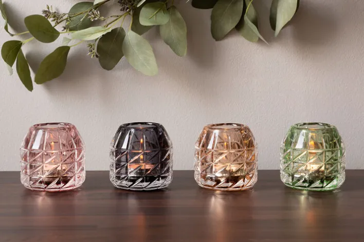 Fink Teelichthalter GLOSSY 9 cm grün