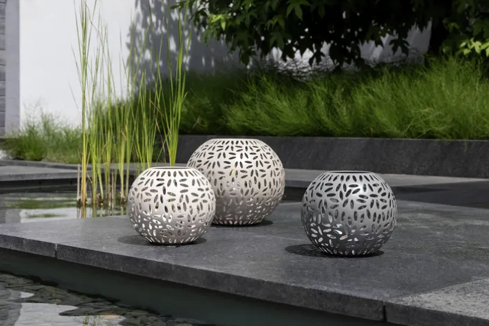 Fink Windlicht DARIA rund 24cm rosé