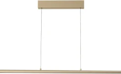 FISCHER & HONSEL LED Balkenpendel BORENA, Metall, 6,5 x 180 cm, sandfarbig