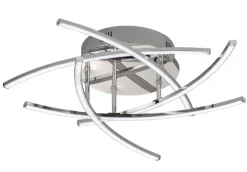 FISCHER & HONSEL LED Deckenlampe CROSS TW 50 cm chromfarbig
