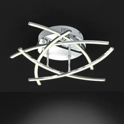 FISCHER & HONSEL LED Deckenlampe CROSS TW 50 cm chromfarbig