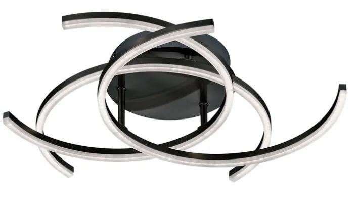 FISCHER & HONSEL LED Deckenlampe VISBY 68 cm sandschwarz