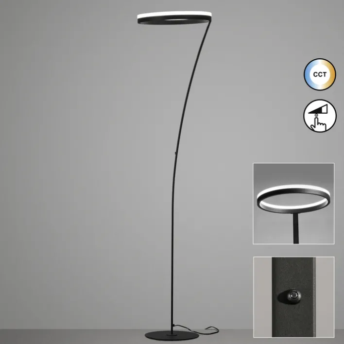 FISCHER & HONSEL LED Stehleuchte SIRKO 177 cm schwarz