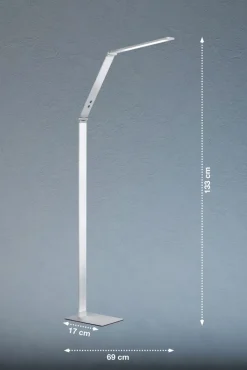 FISCHER & HONSEL LED Stehlampe DENT 1-flg alufarbig