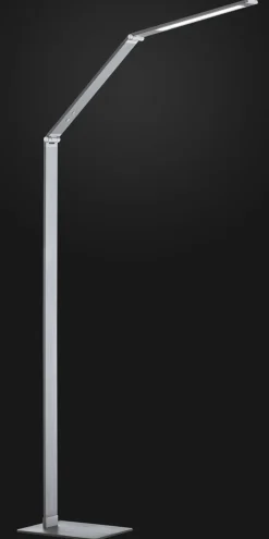 FISCHER & HONSEL LED Stehlampe DENT 1-flg alufarbig