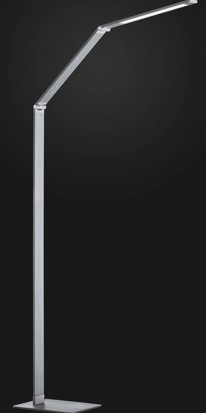 FISCHER & HONSEL LED Stehlampe DENT 1-flg alufarbig