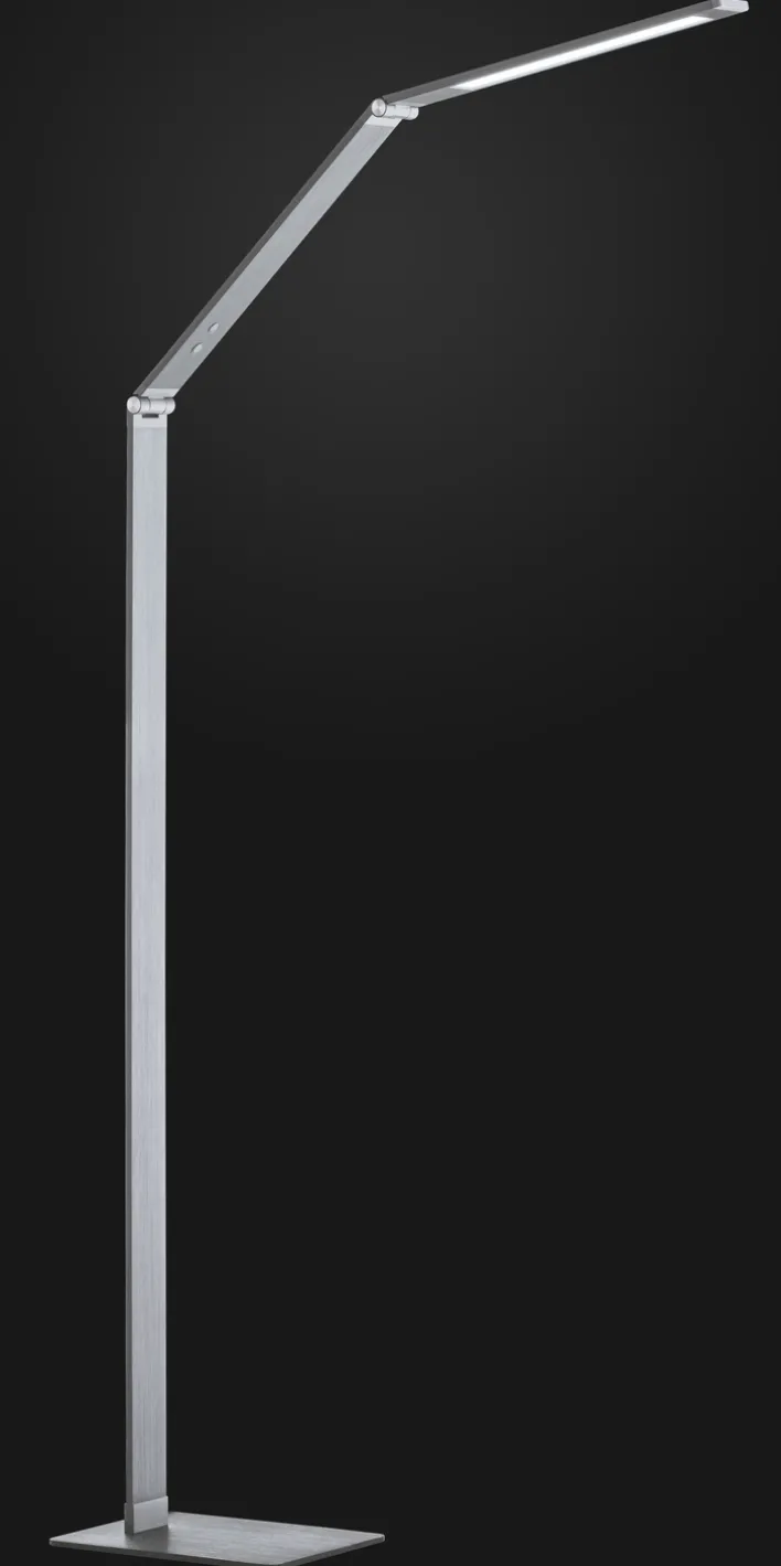 FISCHER & HONSEL LED Stehlampe DENT 1-flg alufarbig