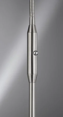 FISCHER & HONSEL LED Stehleuchte DENT 1-flg nickelfarbig
