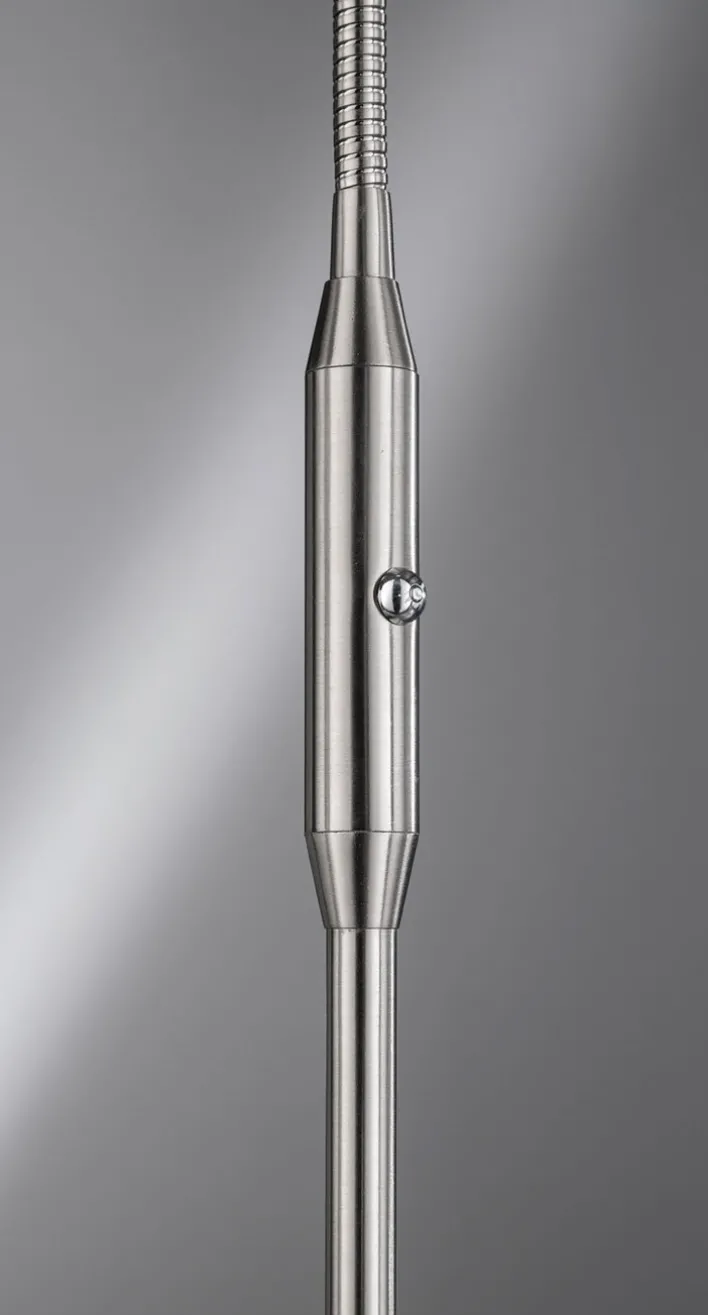 FISCHER & HONSEL LED Stehleuchte DENT 1-flg nickelfarbig