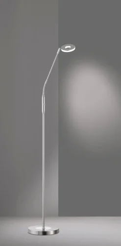 FISCHER & HONSEL LED Stehleuchte DENT 1-flg nickelfarbig