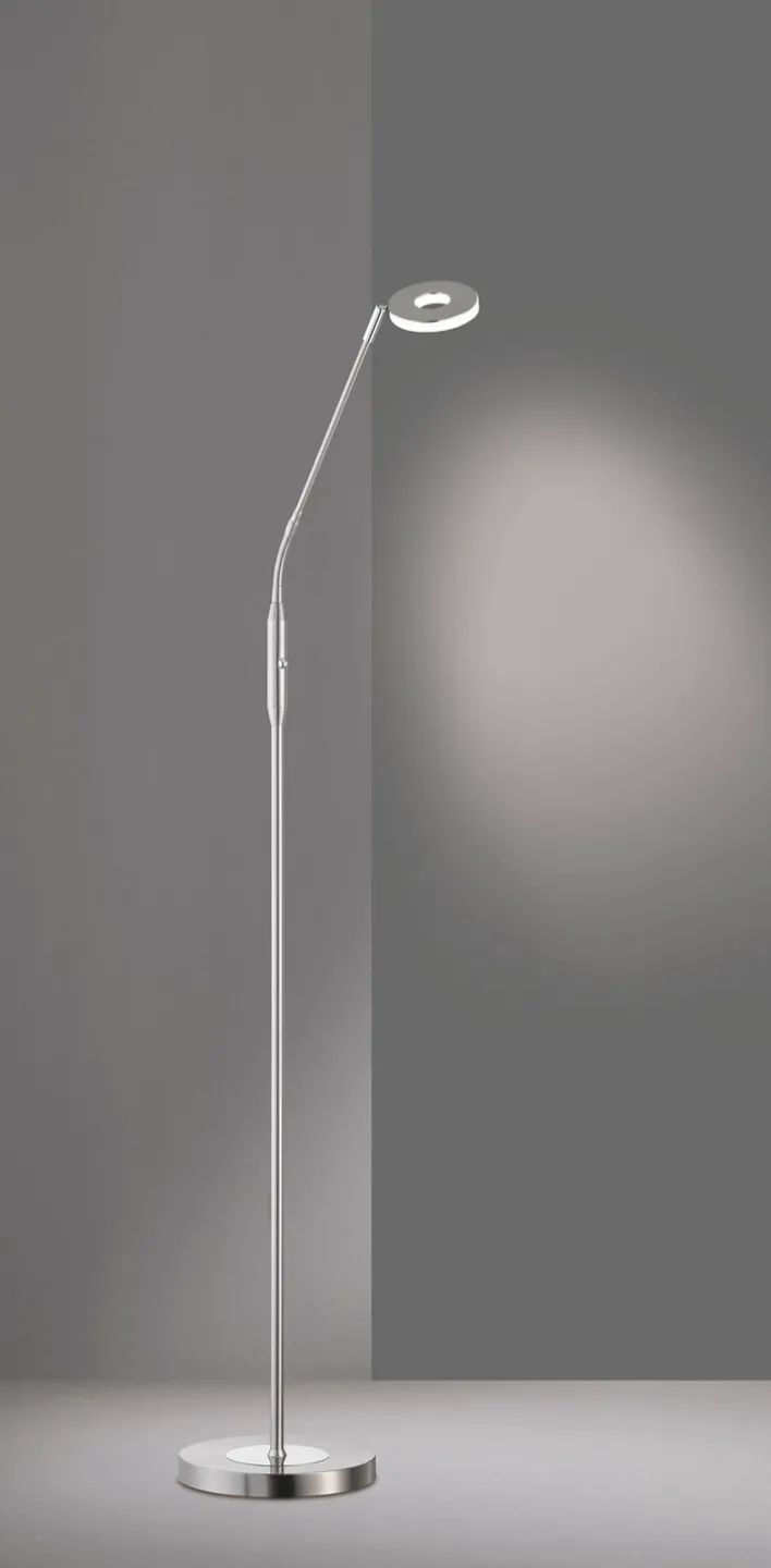 FISCHER & HONSEL LED Stehleuchte DENT 1-flg nickelfarbig