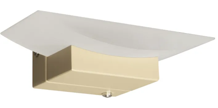 FISCHER & HONSEL LED Wandleuchte BOWL TW, Metall/Glas, 20 x 11 x 7 cm, satiniert Beige