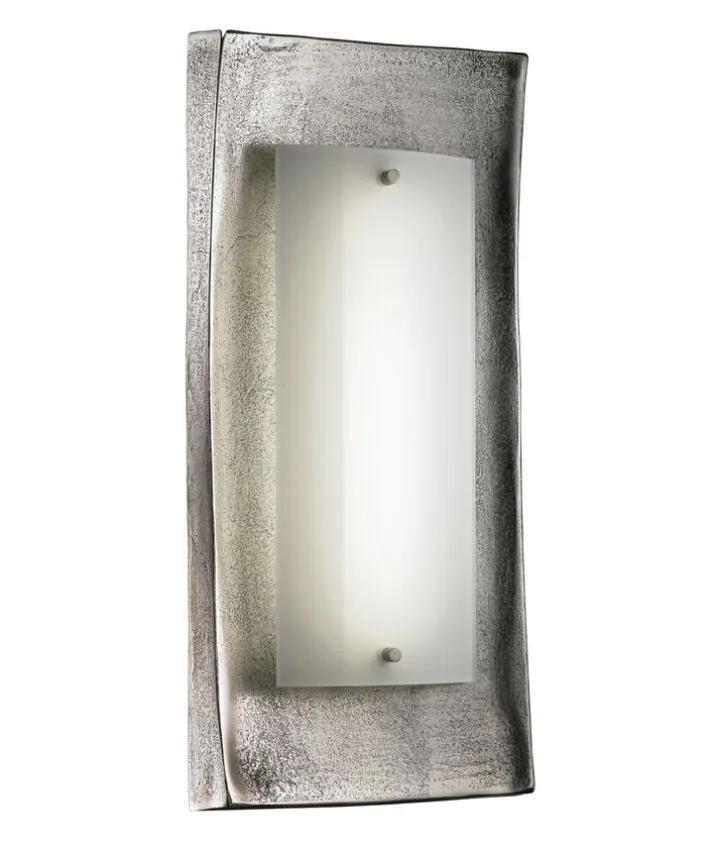 FISCHER & HONSEL LED Wandlampe SHINE ALU nickelfarbig/Glas opal