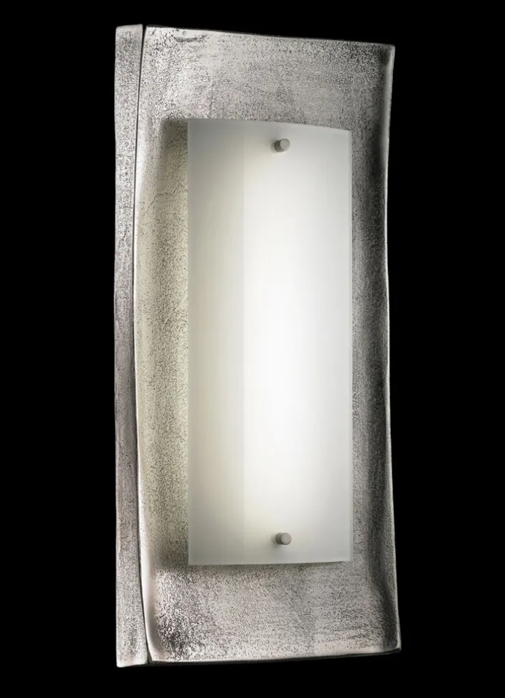 FISCHER & HONSEL LED Wandlampe SHINE ALU nickelfarbig/Glas opal