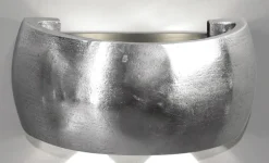 FISCHER & HONSEL LED Wandleuchte ALBI, Metall, rund, 20 x 10 cm, Alu-/Nickelfarbig