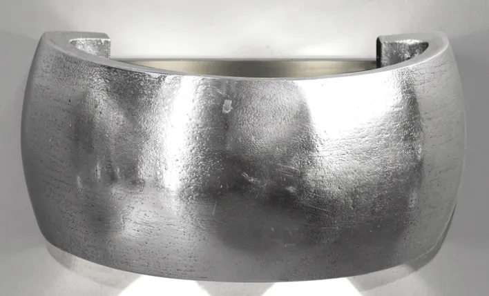 FISCHER & HONSEL LED Wandleuchte ALBI, Metall, rund, 20 x 10 cm, Alu-/Nickelfarbig