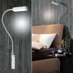 FISCHER & HONSEL LED Wandlampe RAIK I nickelfarbig mit Gestensteuerung